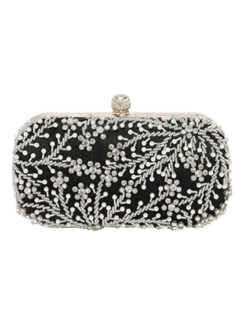 Rhinestone Evening Clutch Purses for Women, Sparkly Formal Bridal Handbag with